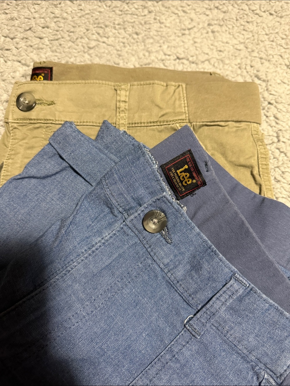Lee capris -, Navy, Tan